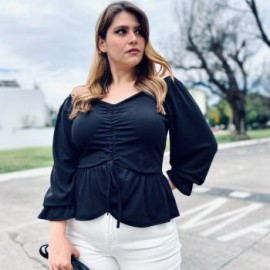 Blusa strech de manga larga, modelo 1761