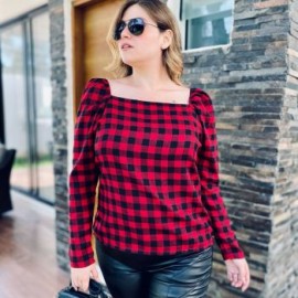 Blusa Escote Cuadro BL-JUL 006