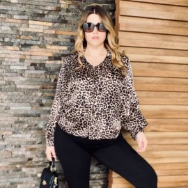Blusa Animal Print Satinada 5021
