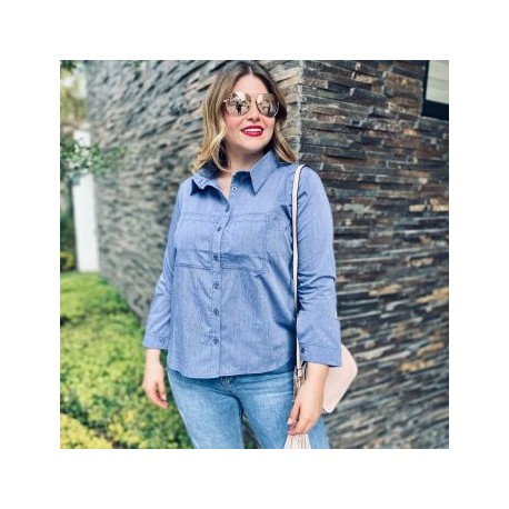 Camisa tipo mezclilla 2737