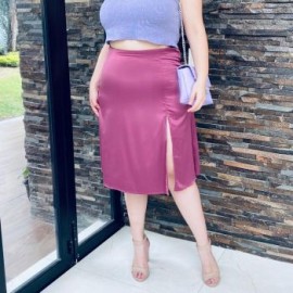 Falda midi juvenil Tallas Extras, 2118 (Mulberry)