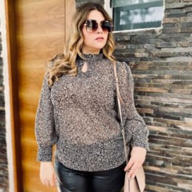 Blusa de Chiffon Diseño Gota 4202