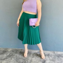 Falda plisada Tallas Extras, 715 (Verde)
