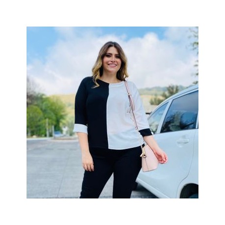 Blusa Bicolor amplia 001