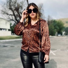 Blusa Animal Print Satinada 5021