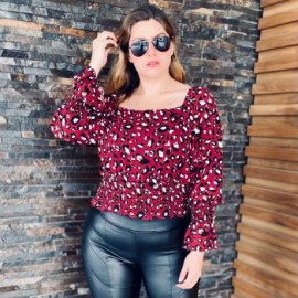 Blusa Print Manga Larga 1766