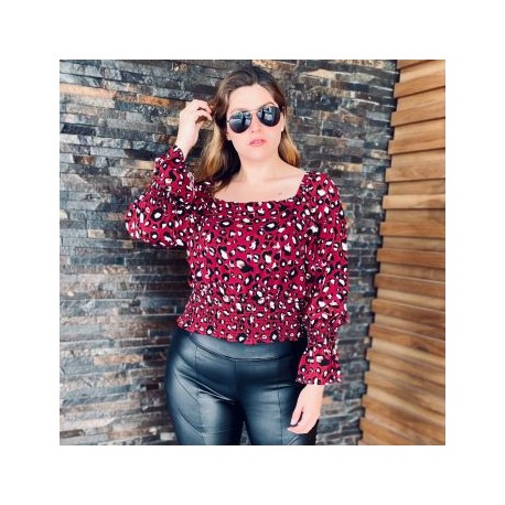 Blusa Print Manga Larga 1766