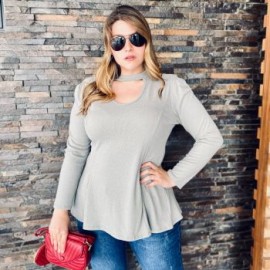 Blusa Casual Con Detalle En Cuello Strech 1765