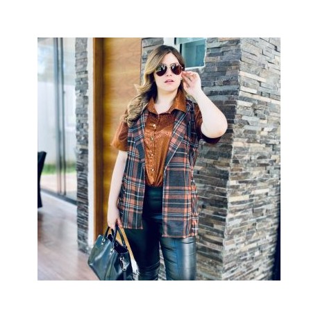 Chaleco de Cuadros con Forro Modelo 1787