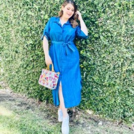 Vestido de mezclilla Tallas Extras, 1753