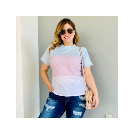 Blusa Tricolor En Tendencia BL-JUL- 007