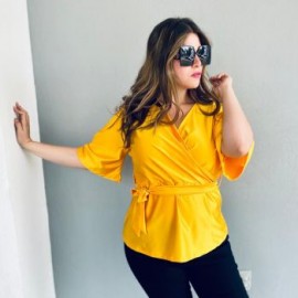 Blusa cruzada Peplum Strech BL-ST- 093
