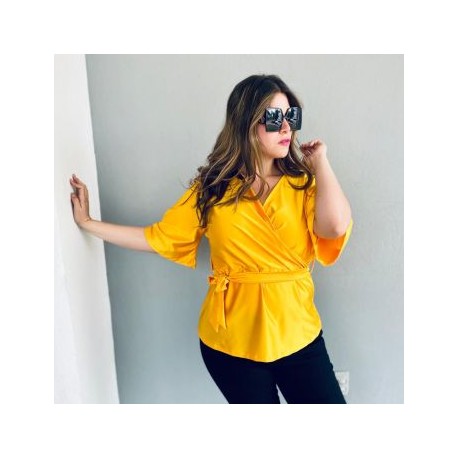 Blusa cruzada Peplum Strech BL-ST- 093