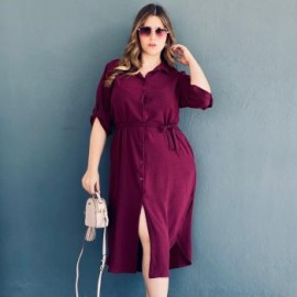 Vestido largo Tallas Extras, 1765 (Vino)