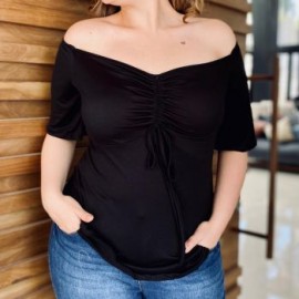 Blusa strech escote ajustable BL 1711