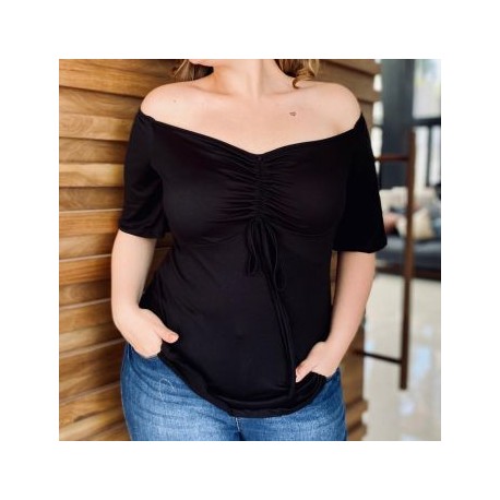Blusa strech escote ajustable BL 1711