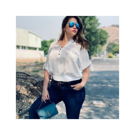 Blusa casual a la cintura BL- 035