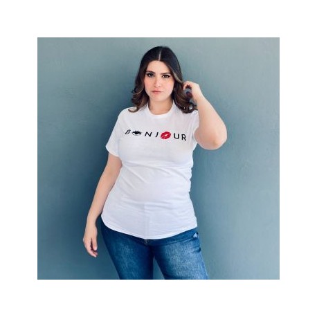 Playera Roman Fashion /Tallas Extras, 9001-46 BONJOUR (Blanco)