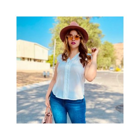 Blusa de Chiffon con botones, modelo BL-YIM- 8044