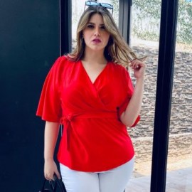 Blusa cruzada Peplum Strech BL-ST- 093