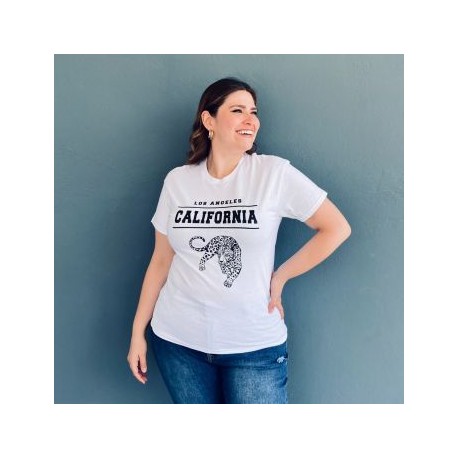 Playera Roman Fashion /Tallas Extras, 9001-45 California (Blanco)