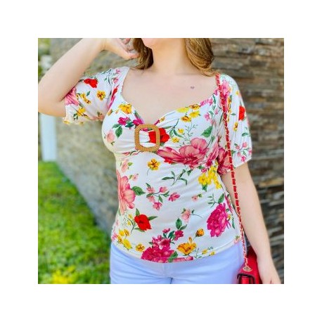 Blusa con detalle tipo madera BL- 1708