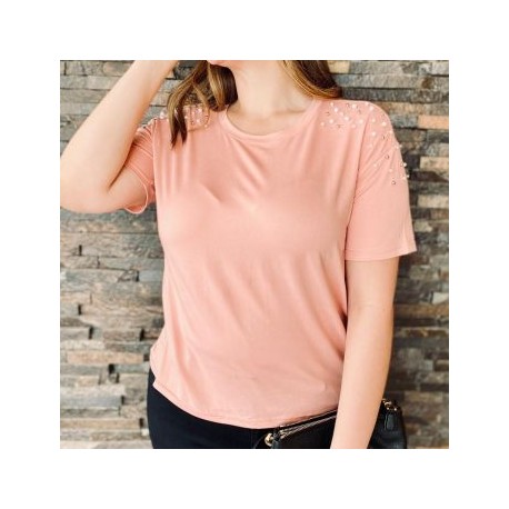Blusa strech con Perlas BL-EXO- 3022J