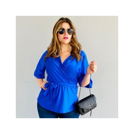 Blusa cruzada Peplum Strech BL-ST- 093