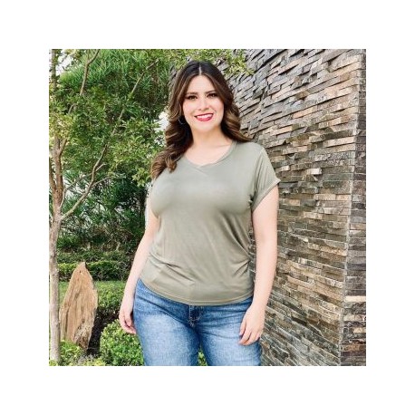 Playera cuello ¨v¨ Balam/Tallas Extras, 0013 (Verde)