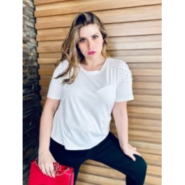 Blusa strech con Perlas BL-EXO- 3022J