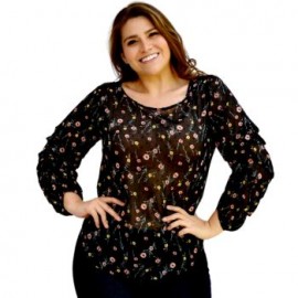 Blusa de chiffon con transparencias  BL-ST- 7016