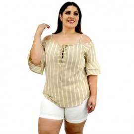 Blusa juvenil de lino modelo BL-ST- 5085