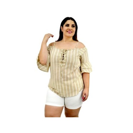 Blusa juvenil de lino modelo BL-ST- 5085