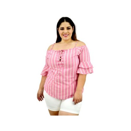 Blusa juvenil de lino modelo BL-ST- 5085