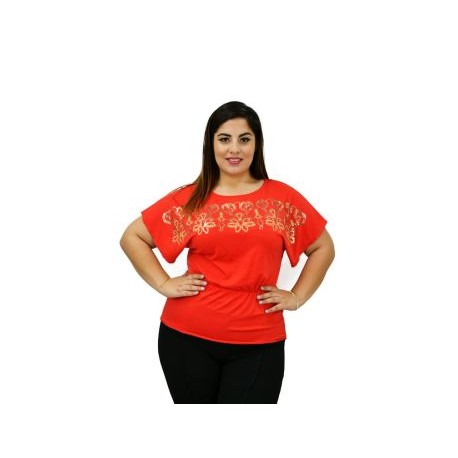 Blusa strech con lentejuelas 4047