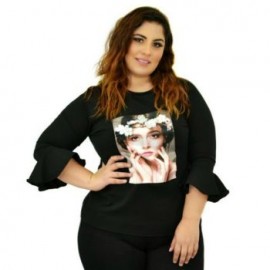Blusa juvenil manga 3/4, modelo BL1667