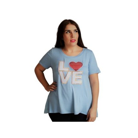 Blusa clásica estampada modelo BL001-LOVE