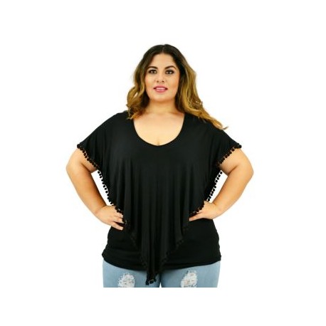 Blusa con diseño de pompones modelo BL003