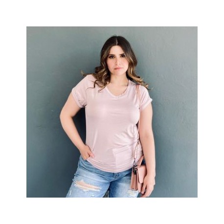 Playera cuello ¨v¨ Balam/Tallas Extras, 0013 (Rosa)