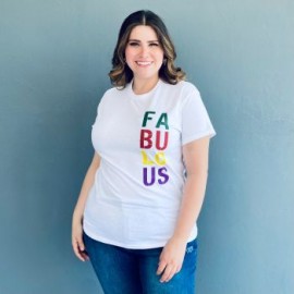 Playera Roman Fashion /Tallas Extras, 9001-49 Fabulous (Blanco)