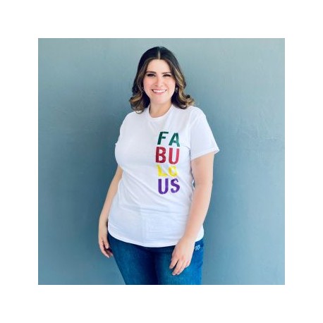 Playera Roman Fashion /Tallas Extras, 9001-49 Fabulous (Blanco)