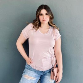 Playera cuello ¨v¨ Balam/Tallas Extras, 0013 (Rosa)