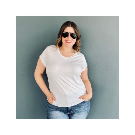 Playera cuello ¨v¨ Balam/Tallas Extras, 0013 (Blanco)