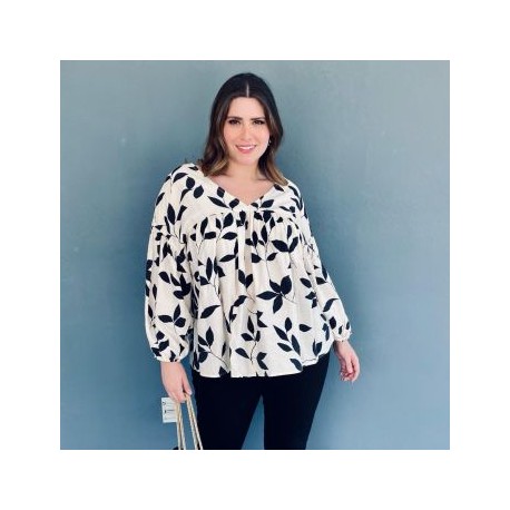 Blusa manga larga Tallas Extras, 3058