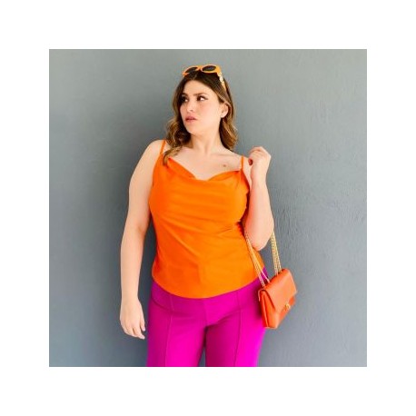 Top de tirantes Roman Fashion/Tallas Extras, 0424 (Naranja)