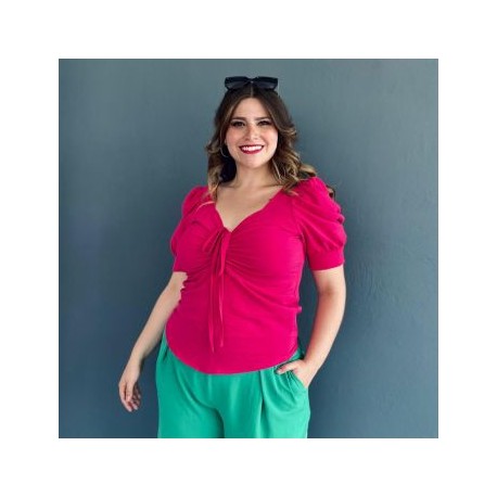 Blusa manga farol talla extra, modelo 0908 (Fiusha)