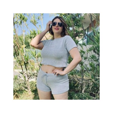 Set tejido talla extra, modelo 2252 (Gris)