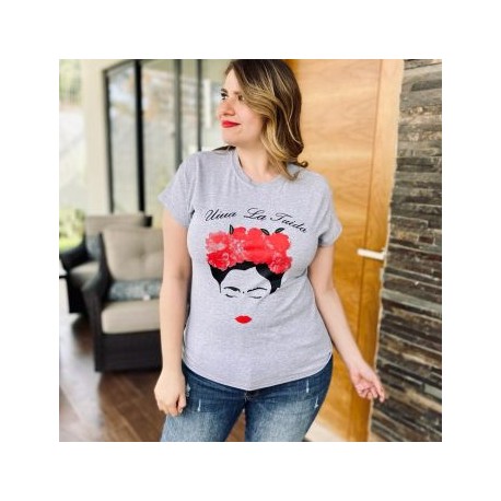 Playera talla extra, modelo 9001-41 (Gris) Viva!