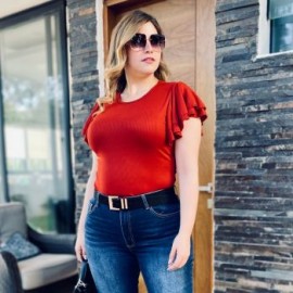 Blusa Casual con Olanes BL 1748