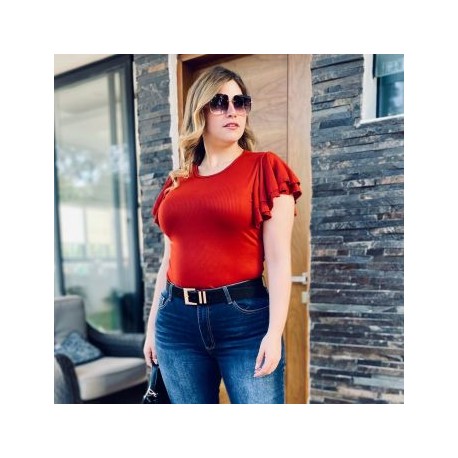 Blusa Casual con Olanes BL 1748